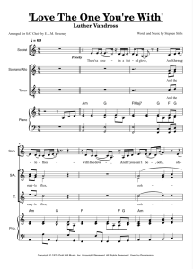 love the one youre with SATB choir sheet music