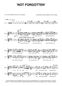 not forgotten Israel houghton SATB Choir Sheet Music