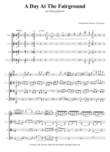 A Day At The Fairground String Quartet Sheet Music