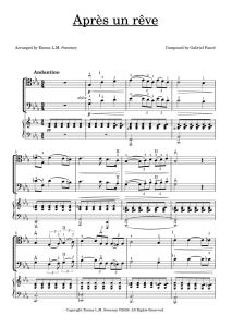 après un reve cello