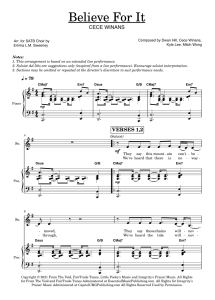 believe for it cece winans sheet music pdf