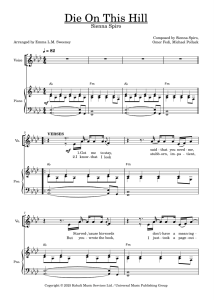 Sienna Spiro Die On This Hill Sheet Music PDF piano vocal